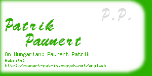 patrik paunert business card